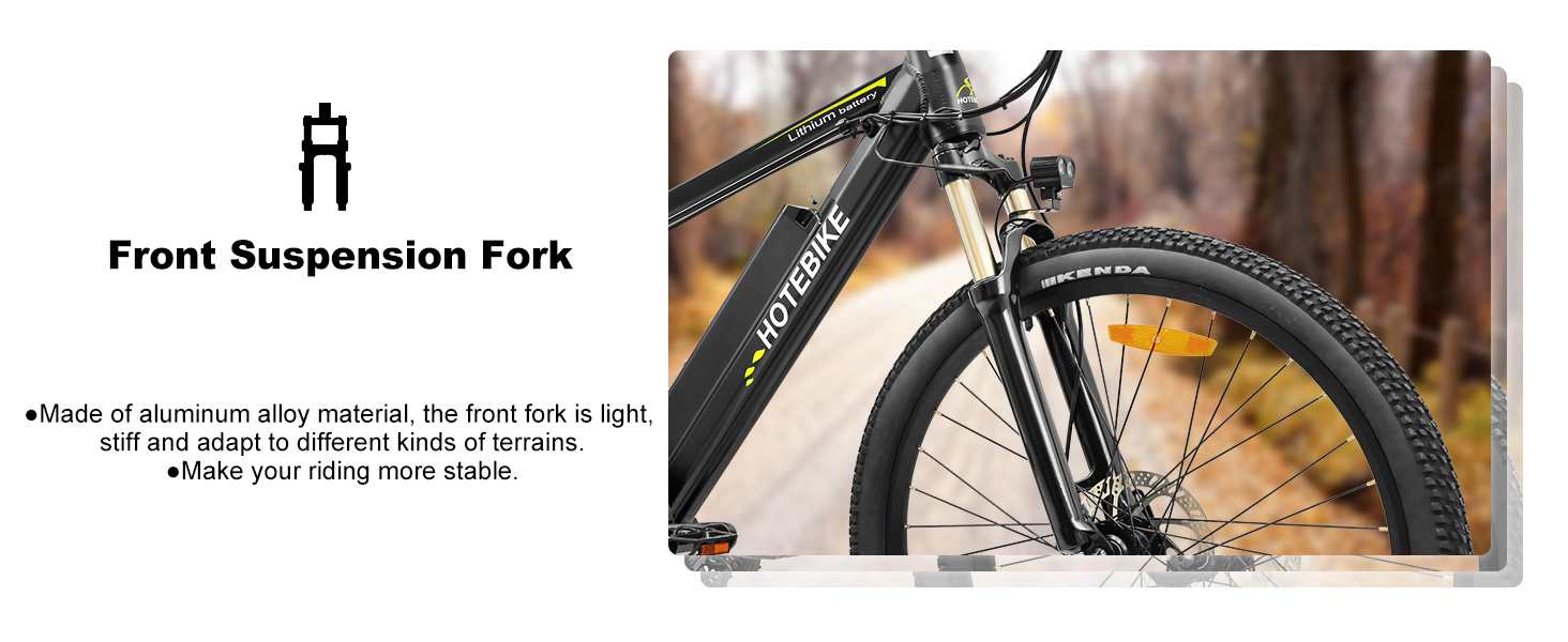 HOTEBIKE Bicicleta de Montaña Eléctrica 48V 500W 26 Ebike con Batería Oculta – Potente Commuter Todoterreno 9 HOTEBIKE Bicicleta de Montaña Eléctrica 48V 500W 26 Ebike con Batería Oculta – Potente Commuter Todoterreno - Bicicleta Eléctrica de Montaña - 9