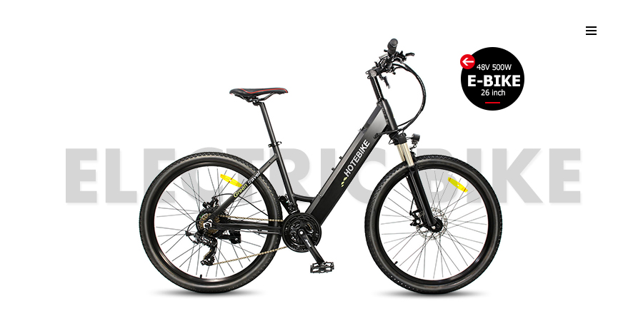 48V 500W E city bike 26" bicicleta eléctrica con batería oculta A5AH26 en venta 1 48V 500W E city bike 26