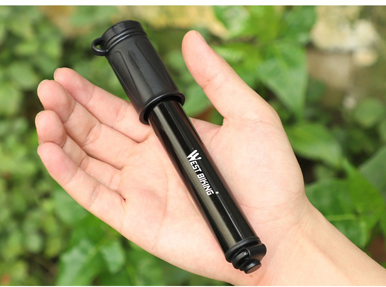 HOTEBIKE Mini Portátil Inflador de Alta Presión para Bicicleta – 100 PSI, Cuerpo de Aluminio, Válvula Universal, Manguera Integrada - HOTEBIKE - 12